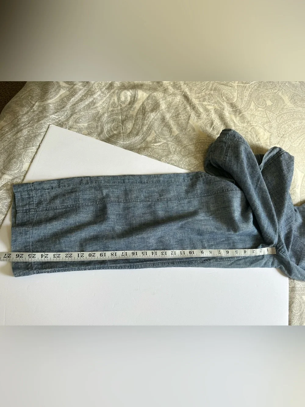 Eileen Fisher Women’s Blue Pull On Organic Cotton and Hemp Slim Pants- Medium